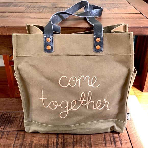 FEED Projects Bags Feed Project Bag Come Together Sage Green Tote